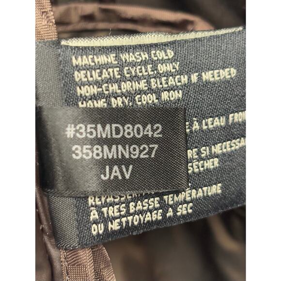 Cole Haan Brown Packable Hooded Rain Jacket Women’s Size S Water-Resistant - Picture 13 of 14